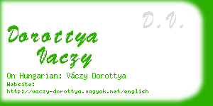 dorottya vaczy business card