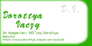 dorottya vaczy business card